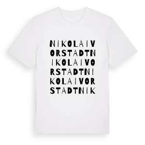 Nikolaivorstadt ordlek t-shirt – ekologisk bomull t-shirt från Pinshirt