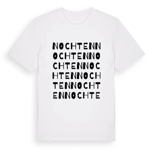 Nochten ordlek t-shirt – ekologisk bomull t-shirt från Pinshirt