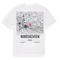 Nordsachsen karta t-shirt