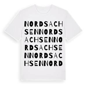 Nordsachsen ordlek t-shirt – ekologisk bomull t-shirt från Pinshirt