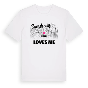 Någon i Nossen älskar mig t-shirt – ekologisk bomull t-shirt från Pinshirt