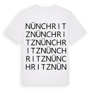 Nünchritz ordlek t-shirt – ekologisk bomull t-shirt från Pinshirt
