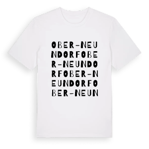 Ober-Neundorf ordlek t-shirt – ekologisk bomull t-shirt från Pinshirt