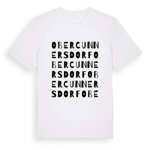 Obercunnersdorf ordlek t-shirt – ekologisk bomull t-shirt från Pinshirt