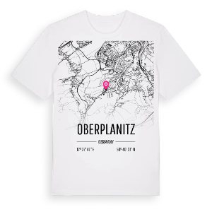 Oberplanitz karta t-shirt – ekologisk bomull t-shirt från Pinshirt