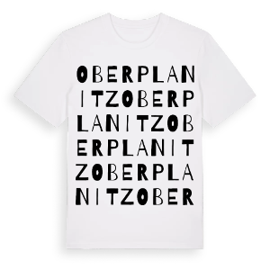Oberplanitz ordlek t-shirt – ekologisk bomull t-shirt från Pinshirt