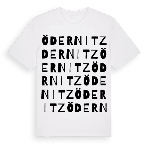 Ödernitz ordlek t-shirt – ekologisk bomull t-shirt från Pinshirt