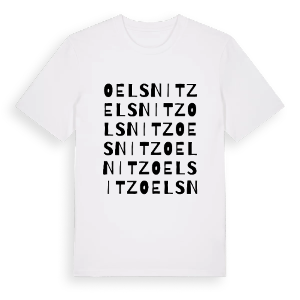 Oelsnitz ordlek t-shirt – ekologisk bomull t-shirt från Pinshirt