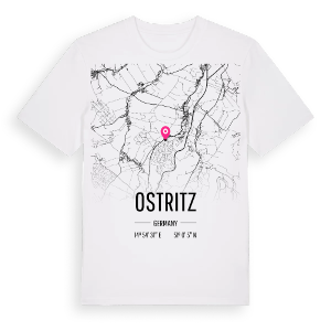 Ostritz karta t-shirt – ekologisk bomull t-shirt från Pinshirt