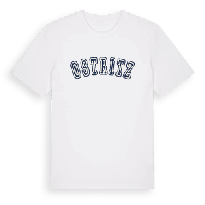 Ostritz college t-shirt – ekologisk bomull t-shirt från Pinshirt