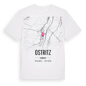 Ostritz karta t-shirt – ekologisk bomull t-shirt från Pinshirt