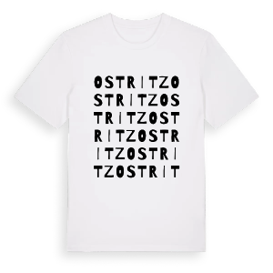 Ostritz ordlek t-shirt – ekologisk bomull t-shirt från Pinshirt