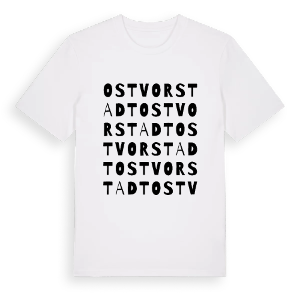 Ostvorstadt ordlek t-shirt – ekologisk bomull t-shirt från Pinshirt