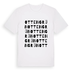 Ottengrün ordlek t-shirt – ekologisk bomull t-shirt från Pinshirt