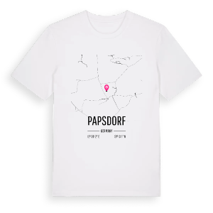 Papsdorf karta t-shirt – ekologisk bomull t-shirt från Pinshirt