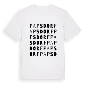 Papsdorf ordlek t-shirt – ekologisk bomull t-shirt från Pinshirt