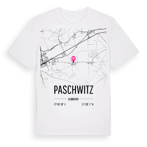 Paschwitz karta t-shirt – ekologisk bomull t-shirt från Pinshirt