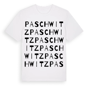 Paschwitz ordlek t-shirt – ekologisk bomull t-shirt från Pinshirt