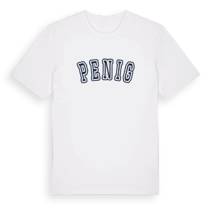Penig college t-shirt – ekologisk bomull t-shirt från Pinshirt