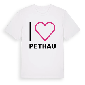 Jag älskar Pethau t-shirt stort tryck – ekologisk bomull t-shirt från Pinshirt