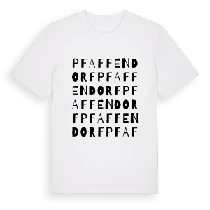 Pfaffendorf ordlek t-shirt – ekologisk bomull t-shirt från Pinshirt