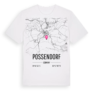 Possendorf karta t-shirt – ekologisk bomull t-shirt från Pinshirt
