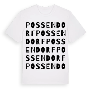Possendorf ordlek t-shirt – ekologisk bomull t-shirt från Pinshirt