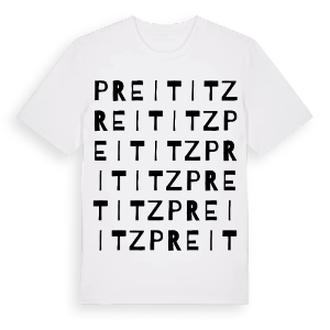 Preititz ordlek t-shirt – ekologisk bomull t-shirt från Pinshirt