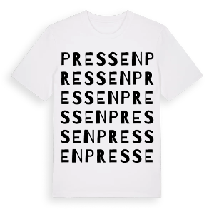 Pressen ordlek t-shirt – ekologisk bomull t-shirt från Pinshirt