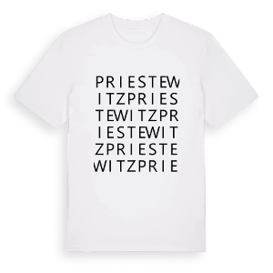 Priestewitz ordlek t-shirt – ekologisk bomull t-shirt från Pinshirt