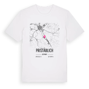 Pristäblich karta t-shirt – ekologisk bomull t-shirt från Pinshirt