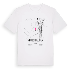 Probstdeuben karta t-shirt – ekologisk bomull t-shirt från Pinshirt