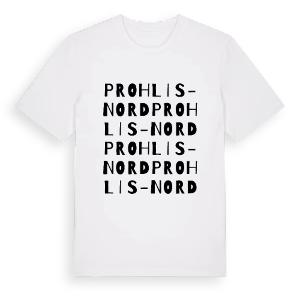 Prohlis-Nord ordlek t-shirt – ekologisk bomull t-shirt från Pinshirt