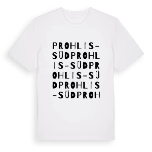 Prohlis-Süd ordlek t-shirt – ekologisk bomull t-shirt från Pinshirt