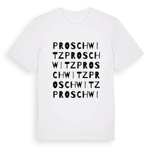 Proschwitz ordlek t-shirt – ekologisk bomull t-shirt från Pinshirt