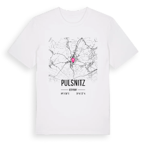 Pulsnitz karta t-shirt – ekologisk bomull t-shirt från Pinshirt