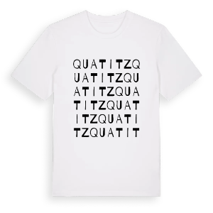 Quatitz ordlek t-shirt – ekologisk bomull t-shirt från Pinshirt
