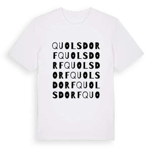 Quolsdorf ordlek t-shirt – ekologisk bomull t-shirt från Pinshirt