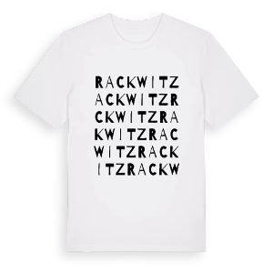 Rackwitz ordlek t-shirt – ekologisk bomull t-shirt från Pinshirt
