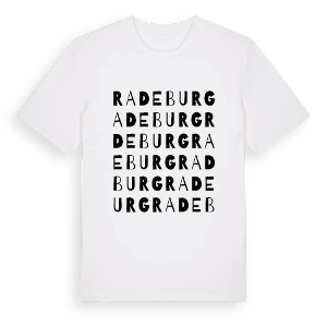 Radeburg ordlek t-shirt – ekologisk bomull t-shirt från Pinshirt