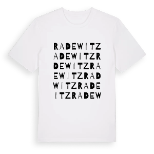 Radewitz ordlek t-shirt – ekologisk bomull t-shirt från Pinshirt