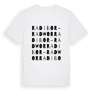 Radibor - Radwor ordlek t-shirt – ekologisk bomull t-shirt från Pinshirt