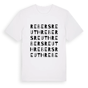 Rebersreuth ordlek t-shirt – ekologisk bomull t-shirt från Pinshirt