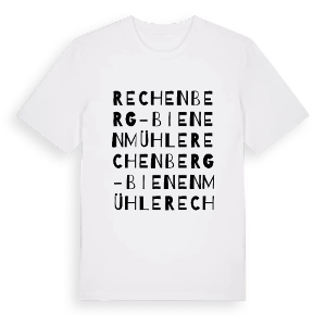 Rechenberg-Bienenmühle ordlek t-shirt – ekologisk bomull t-shirt från Pinshirt