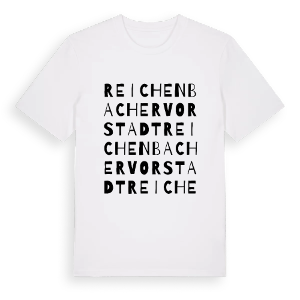Reichenbacher Vorstadt ordlek t-shirt – ekologisk bomull t-shirt från Pinshirt
