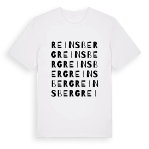 Reinsberg ordlek t-shirt – ekologisk bomull t-shirt från Pinshirt