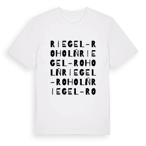 Riegel - Roholń ordlek t-shirt – ekologisk bomull t-shirt från Pinshirt