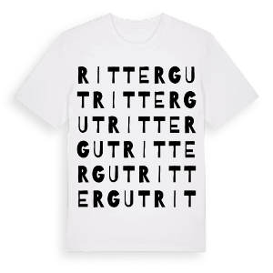 Rittergut ordlek t-shirt – ekologisk bomull t-shirt från Pinshirt