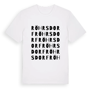 Röhrsdorf ordlek t-shirt – ekologisk bomull t-shirt från Pinshirt
