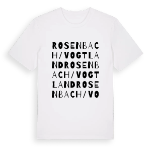 Rosenbach/Vogtland ordlek t-shirt – ekologisk bomull t-shirt från Pinshirt